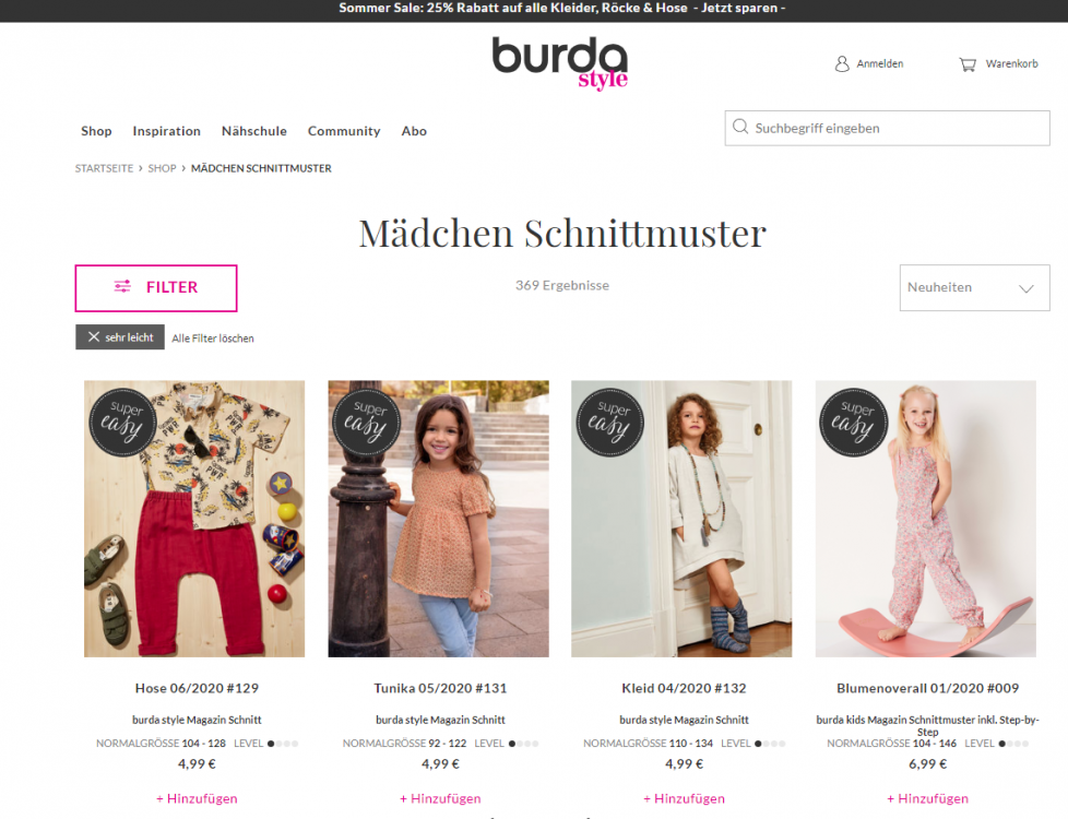 Screenshot Burda Style Burda Style